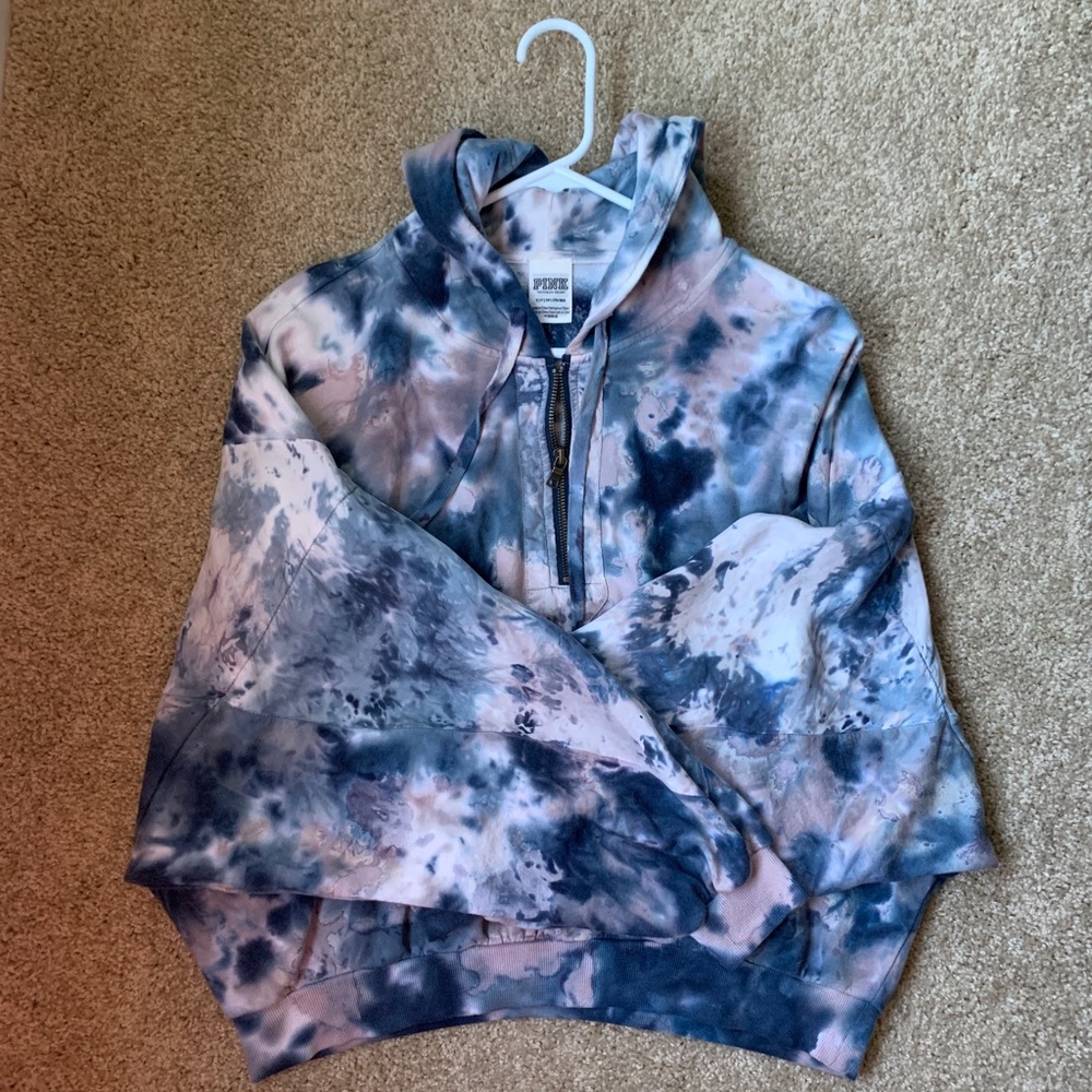 VS PINK Slouchy Tie-Dye Sport Hoodie